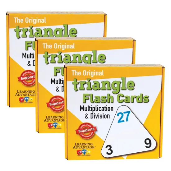 The Original Triangle Flash Cards - Multiplication & Division - 20 Per Set - 3 Sets {1}