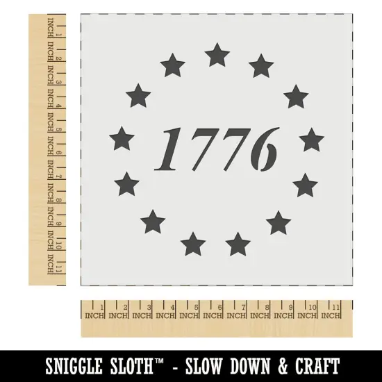 1776 Betsy Ross Flag Stars USA United States of America Wall Cookie DIY Craft Reusable Stencil {1}