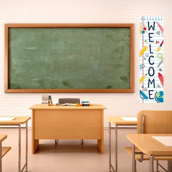 Big Dot of Happiness Back to School - First Day of School Classroom Front Door Decoration - Vertical Banner {7}