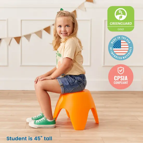 Ayana Stool Set, Flexible Seating, 4-Pack Orange {6}