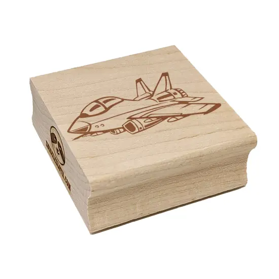 Cartoon Military Fighter Jet Airplane Square Rubber Stamp for Stamping Crafting {7}
