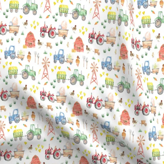 Various Fabrics by the Yard or Fat Quarter Spring Farm Duck Easter Gender Neutral Custom Printed Fabric by Spoonflower {5}