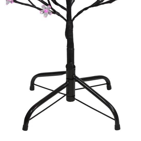 Northlight 4' Pre-Lit Sakura Cherry Blossom Flower Artificial Tree - Pink LED Lights {5}
