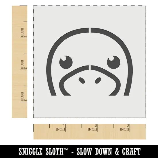 Peeking Platypus Wall Cookie DIY Craft Reusable Stencil {5}