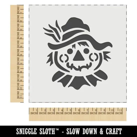 Scarecrow Head Fall Autumn Wall Cookie DIY Craft Reusable Stencil {1}