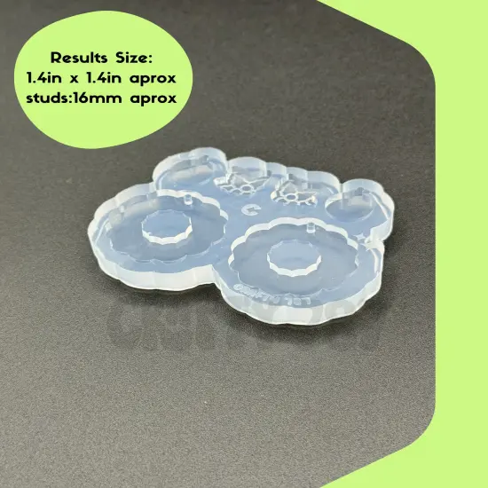 Christmas Wreath Earring Silicone Mold (c15) {2}