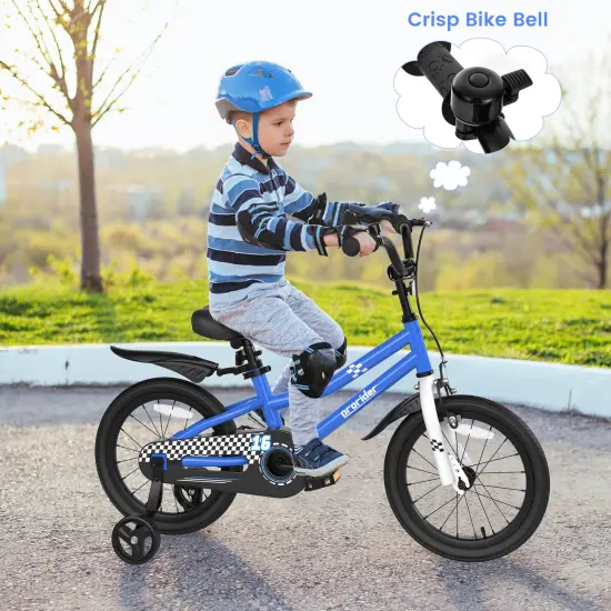 16 Inch Kid's Bike with Removable Training Wheels Navy {2}