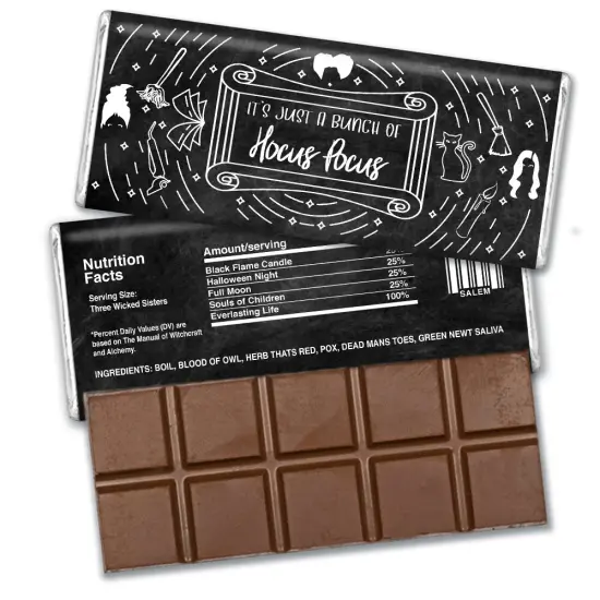 Halloween Candy Party Favors Belgian Chocolate Bars - Witches {1}