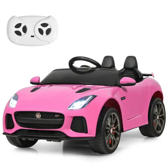 Iron Ride-On Jaguar F-Type SVR Car with Remote and MP3 Music Pink {2}