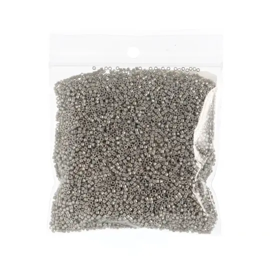 Miyuki Delica 50g Luster Glass Beads, 11/0 Grey AB (DB0251) {2}
