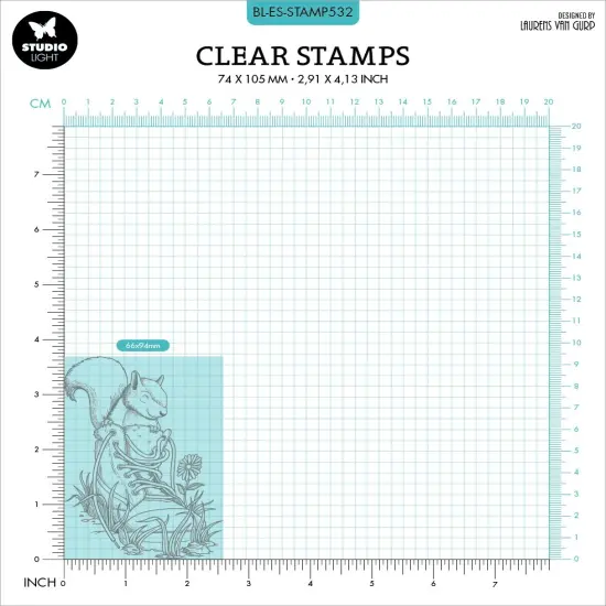 Studio Light Clear Stamps By Laurens Van Gurp-Nr. 532, Happy Squirrel {4}
