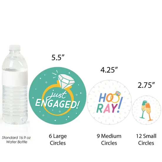 Big Dot of Happiness Just Engaged - Colorful - Engagement Party Giant Circle Confetti - Party Decorations - Large Confetti 27 Count {4}