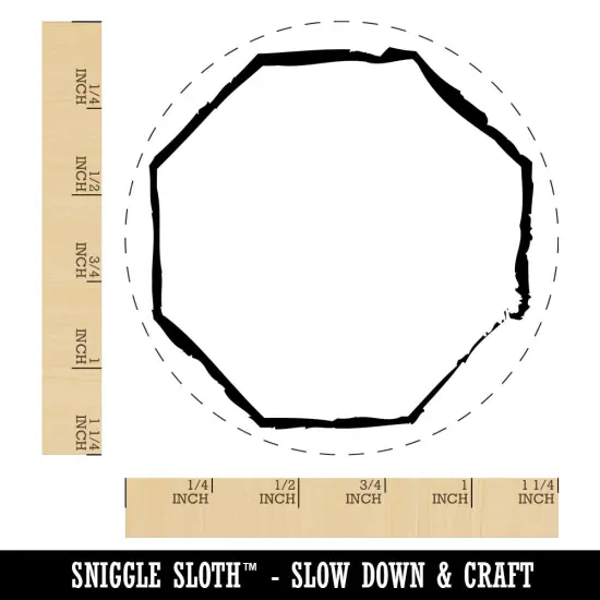 Sketchy Octagon Border Outline Rubber Stamp for Stamping Crafting Planners {1}