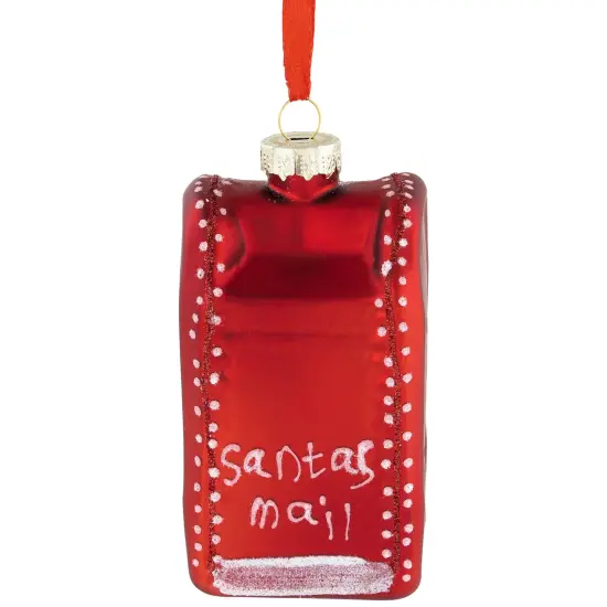 Northlight Santa's Mailbox Glass Christmas Ornament - 4" - Red {5}