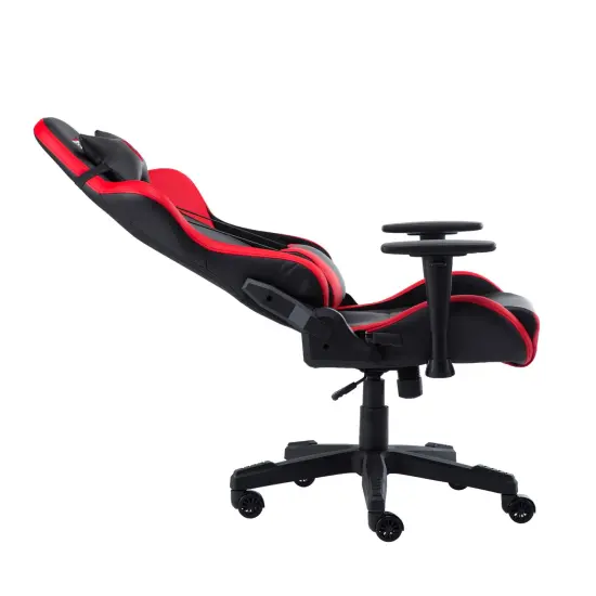 Techni Office Solutions 53" Vibrant Black and Red Unique Techni Sports TS-90 Comfortable Gaming Chair {7}