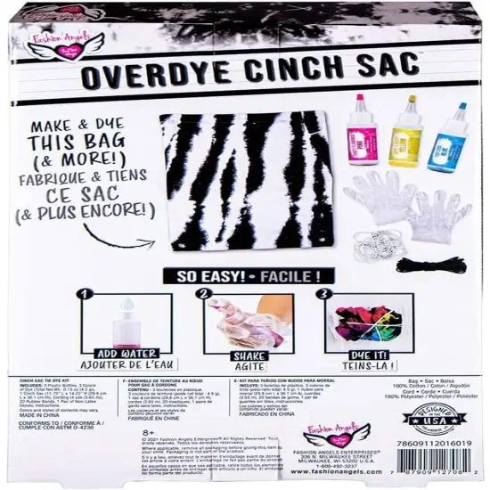 Fashion Angels Overdye Cinch Sak DIY Tie Dye Kit {4}