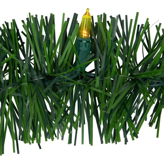 Northlight 18' x 3" Pre-Lit Pine Artificial Christmas Garland, Multicolor LED Lights Green {6}