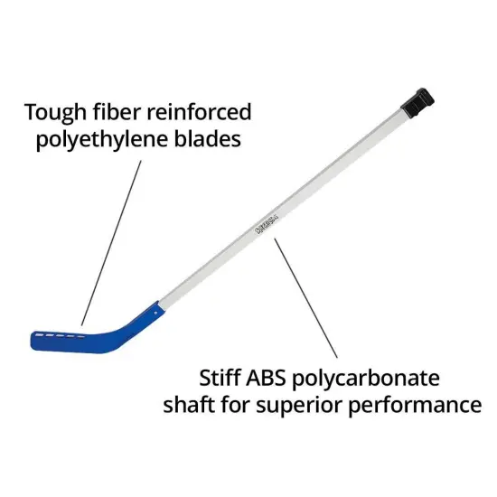 S&S Worldwide Spectrum Middle School Tough Floor Hockey Set.12 Player Set Includes 12 - 43" Long Sticks, 2 Soft Vinyl Hockey Pucks and 2 Soft Hockey Balls.Recommended for Ages 9 to 14. {3}