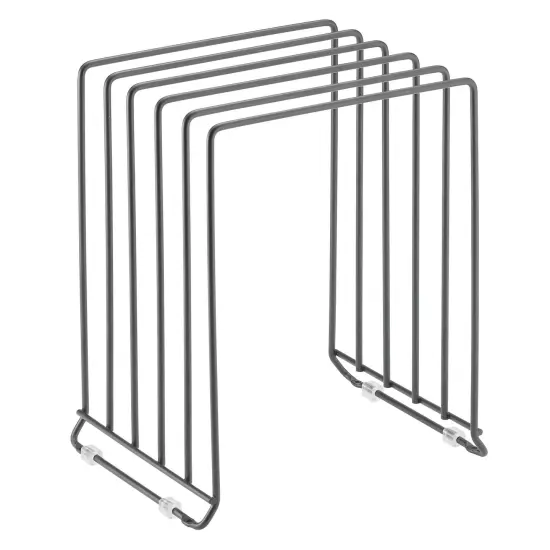 mDesign X-Large Steel Storage Tray Organizer Rack for Kitchen Cabinet {5}