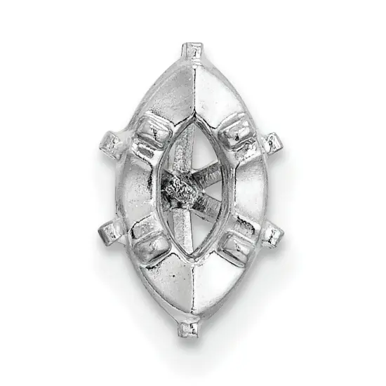 14K WG 6 Prong Marquise Peg Illusion Head 2.7x2.4mm {2}