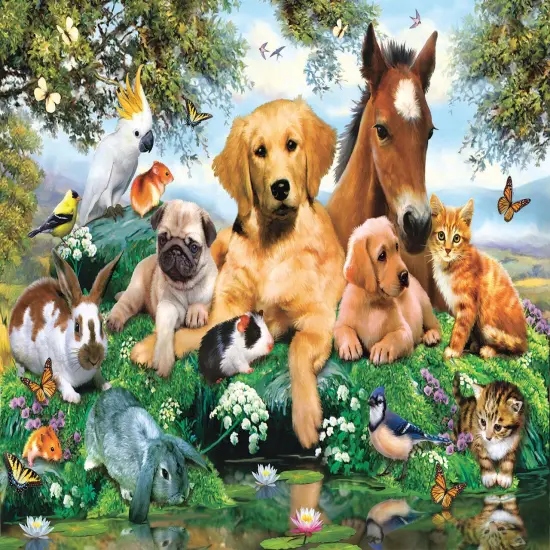 Sunsout Summer Pals 500 pc Jigsaw Puzzle 54903 {1}