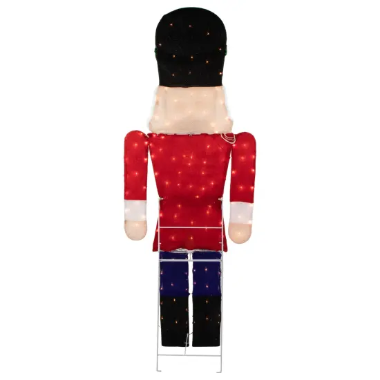 Northlight Lighted Toy Soldier Outdoor Christmas Decoration - 72" - Warm White Red {5}