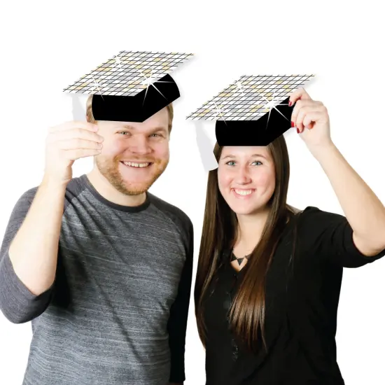 Big Dot of Happiness Disco Grad - Grad Cap Decorations DIY Groovy Graduation Large Party Essentials - Set of 20 {4}