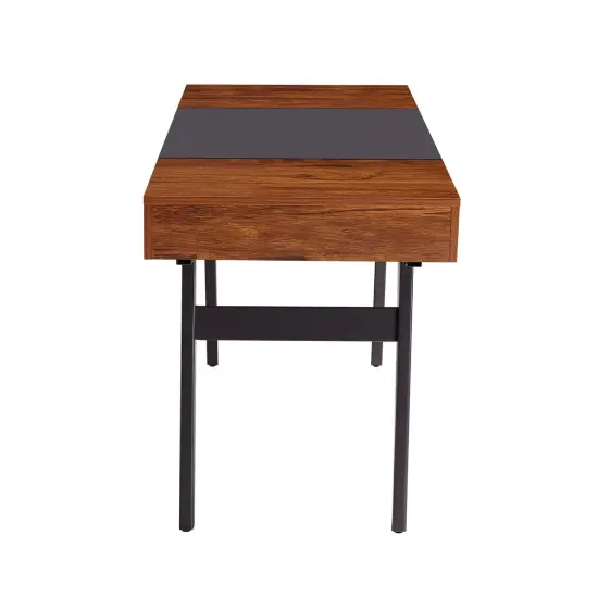 Techni Office Solutions 51.25" Brown and Black Durable Rectangular Writing Desk {7}