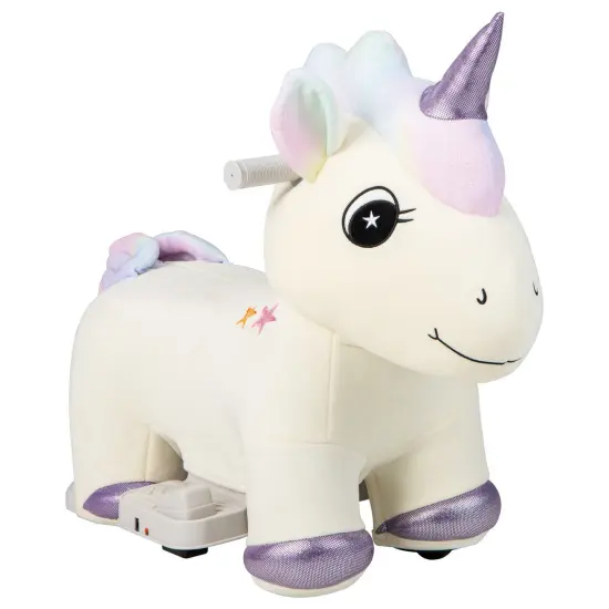 6V Electric Animal Ride On Toy with Music and Handlebars {1}