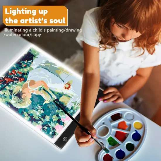 A4 Light Board for Diamond Painting, Light Table Tracing Light Box Ultra-Thin Light Pad for Drawing, Tattoo, Weeding Vinyl, Sketching, Gifts for Her, Kids, Him {5}
