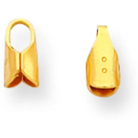 Gold Filled Round End Endcaps (7.00Mm To 9.00Mm) {1}