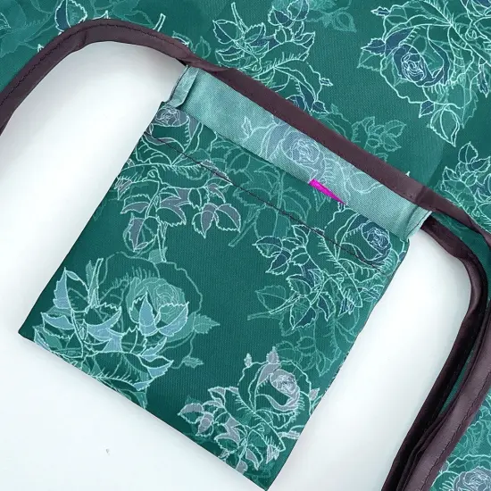 Wrapables JoliBag Collection Reusable Shopping Bag (Set of 2) Green Rose Shadow {4}