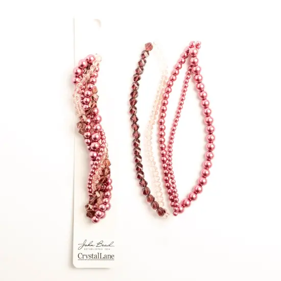 Crystal Lane DIY Chrysanthemum Twisted Glass & Pearls Beads, 5 Strands {2}