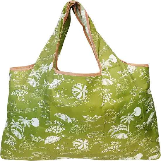 Wrapables Large Foldable Tote Nylon Reusable Grocery Bag, 3 Pack Destination Places {2}