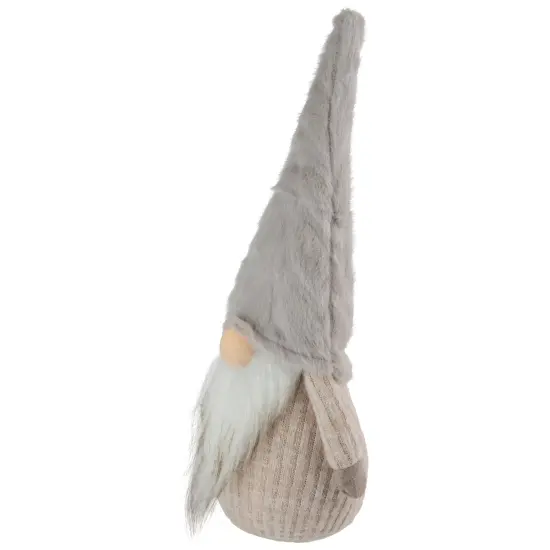 Northlight Lighted Nose and Plush Hat Christmas Gnome Decoration - 10" Beige {6}