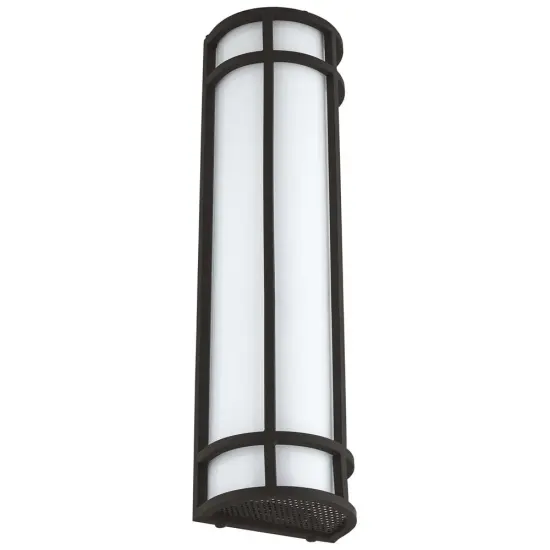 Sunlite 30-in CCT Tunable Outdoor Decorative Wall Sconce 100-277v Black finish {1}