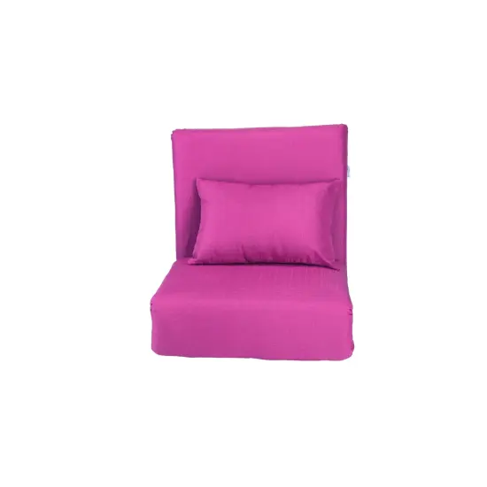 Relaxie Linen Convertible Flip Floor Chair Sleeper Pink {4}