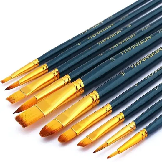 20Pcs Bulk Artist Painting Brush Set for Acrylic Watercolor Gouache Hobby Craft Face Rock Painting Green {5}
