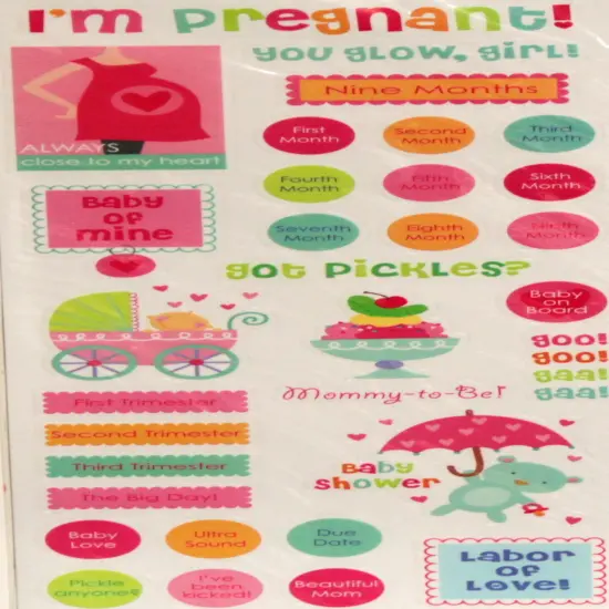 Me & My Big Ideas Ellen Pregnancy Clear Stickers {1}