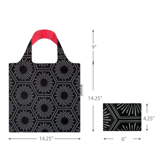 Wrapables Allybag Foldable & Lightweight Reusable Grocery Bag, Grab & Go Starburst {2}