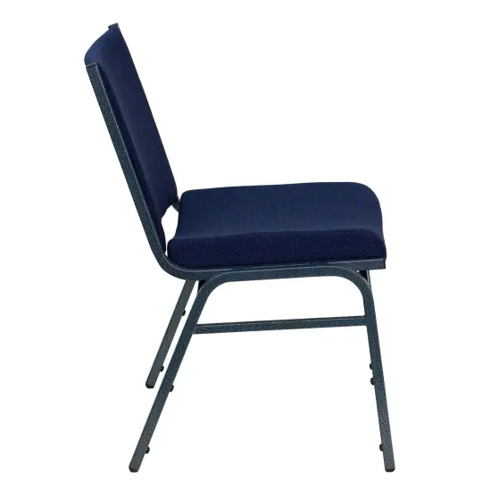 Emma and Oliver Heavy Duty Reception/Guest Stack Chair NavyBluePatternedFab {4}