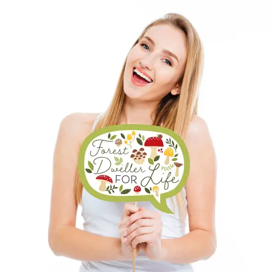 Big Dot of Happiness Wild Mushrooms - Red Toadstool Party Photo Booth Props Kit - 20 Count {4}