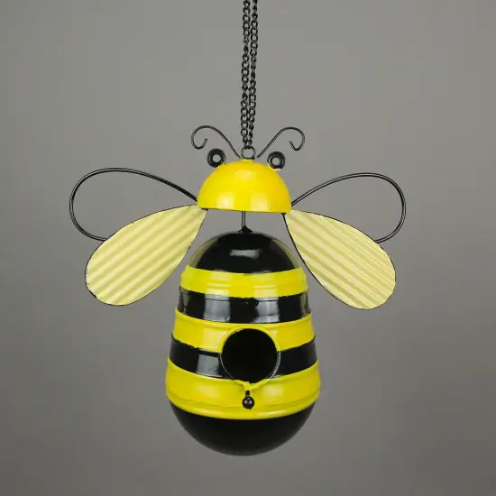 Metal Bumble Bee Decorative Novelty Hanging Birdhouse Home Garden Patio Decor {3}