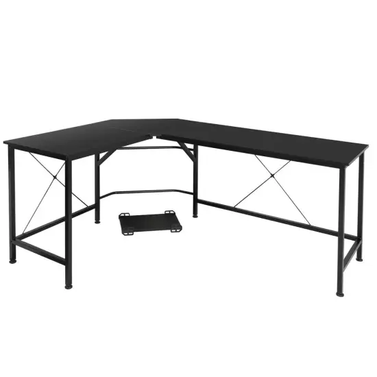 Table L-Shaped Desk Corner Workstation {1}