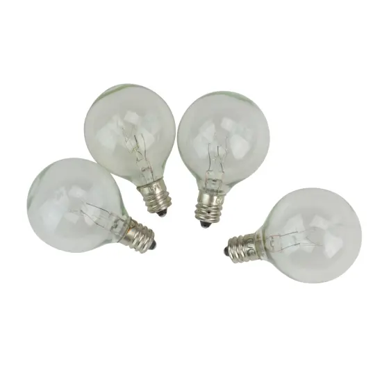 Northlight Transparent G40 Globe Christmas Replacement Bulbs - Clear - 4ct {1}
