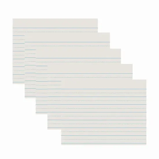 Newsprint Handwriting Paper, Alternate Dotted, Grade 1, 1" x 1/2" Ruled Long, 11" x 8-1/2", 500 Sheets Per Pack, 5 Packs {1}