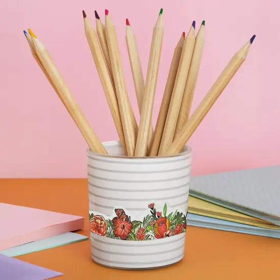 Wrapables Landscape Floral Metallic Gold Foil Washi Tape, 30mm x 3M Spring Roses {8}