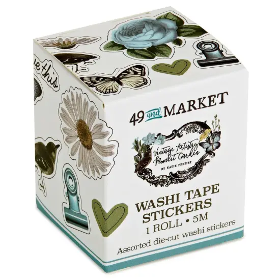49 And Market Vintage Artistry Moonlit Garden Washi Tape-Sticker Roll {1}