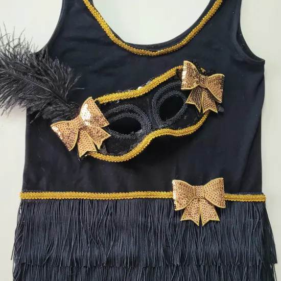 12" Chainette Fringe Trim, Polyester, Decorative, Versatile for Costumes Yellow {6}