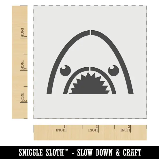 Peeking Shark Wall Cookie DIY Craft Reusable Stencil {6}